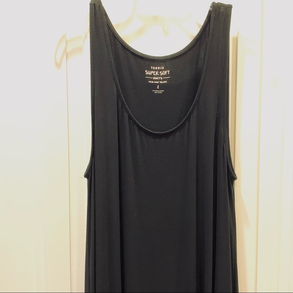 Torrid Super Soft Black Stretchy Maxi Dress 2X‎ - Picture 2 of 8